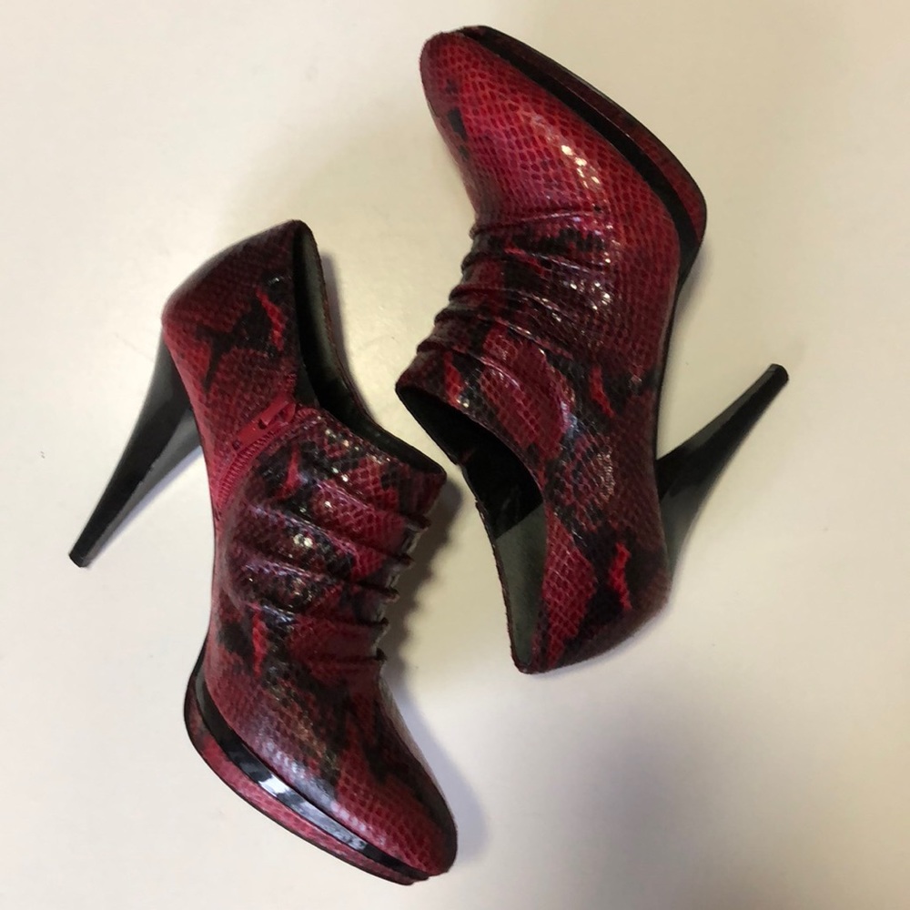 Nine West snake skin booties